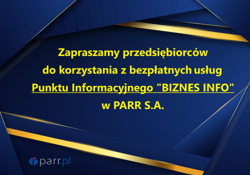 Zapraszamy przedsiębiorców do Punktu Informacyjnego 